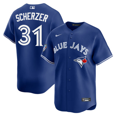 Max Scherzer 50th Anniversary Toronto Blue Jays MLB Nike Royal Alternate Replica