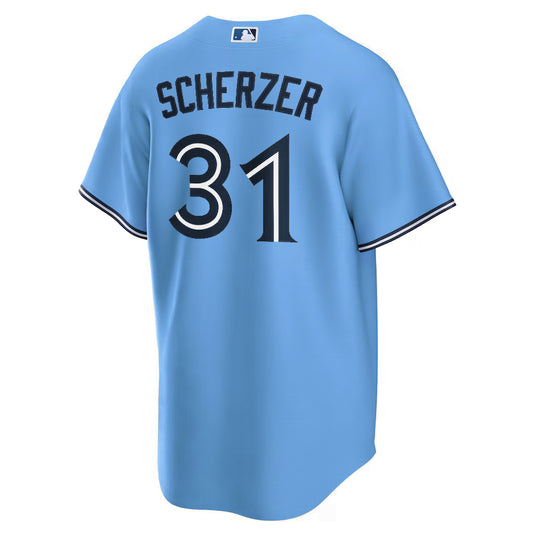 Max Scherzer Toronto Blue Jays MLB Nike Powder Blue Replica Jersey