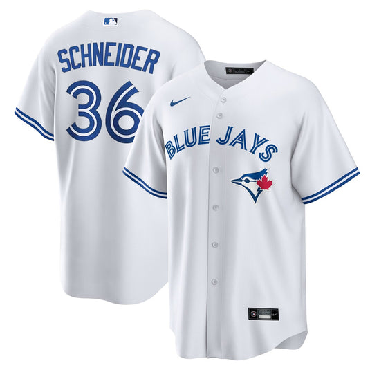 Davis Schneider Toronto Blue Jays MLB Nike White Home Replica Jersey - Sport Army