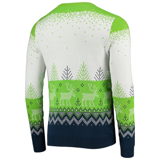 Seattle Seahawks NFL Big Logo Knit Ugly Pullover Sweater