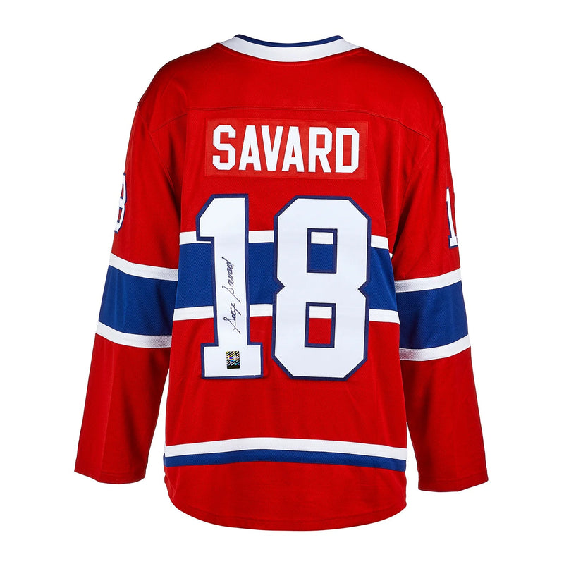 Load image into Gallery viewer, Serge Savard Signed Montreal Canadiens Fanatics Jersey - Heritage Hockey™
