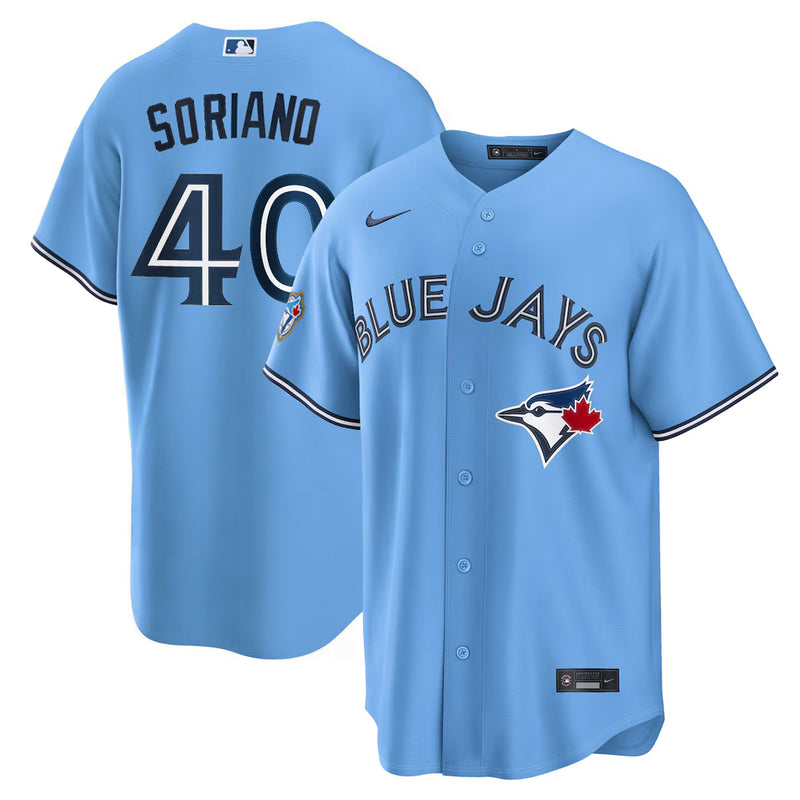 Load image into Gallery viewer, José Soriano 50th Anniversary Toronto Blue Jays MLB Nike Powder Blue Replica Jersey
