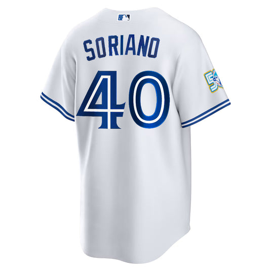 José Soriano 50th Anniversary Toronto Blue Jays MLB Nike White Home Replica Jersey