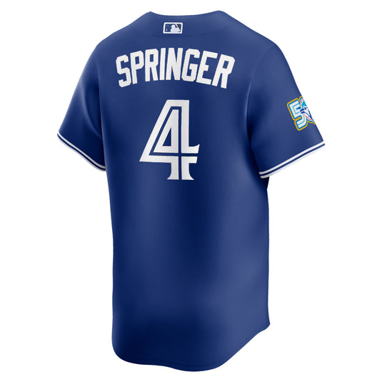 George Springer 50th Anniversary Toronto Blue Jays MLB Nike Royal Alternate Replica Jersey - Sport Army