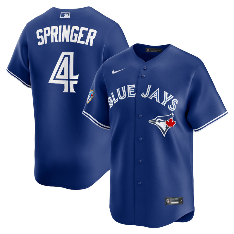 Chargez l'image dans la visionneuse de la galerie, George Springer 50th Anniversary Toronto Blue Jays MLB Nike Royal Alternate Replica Jersey - Sport Army
