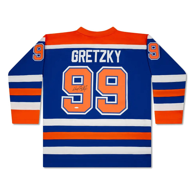 Load image into Gallery viewer, Wayne Gretzky Signed Edmonton Oilers Mitchell &amp; Ness Vintage 1986-87 Blue Jersey

