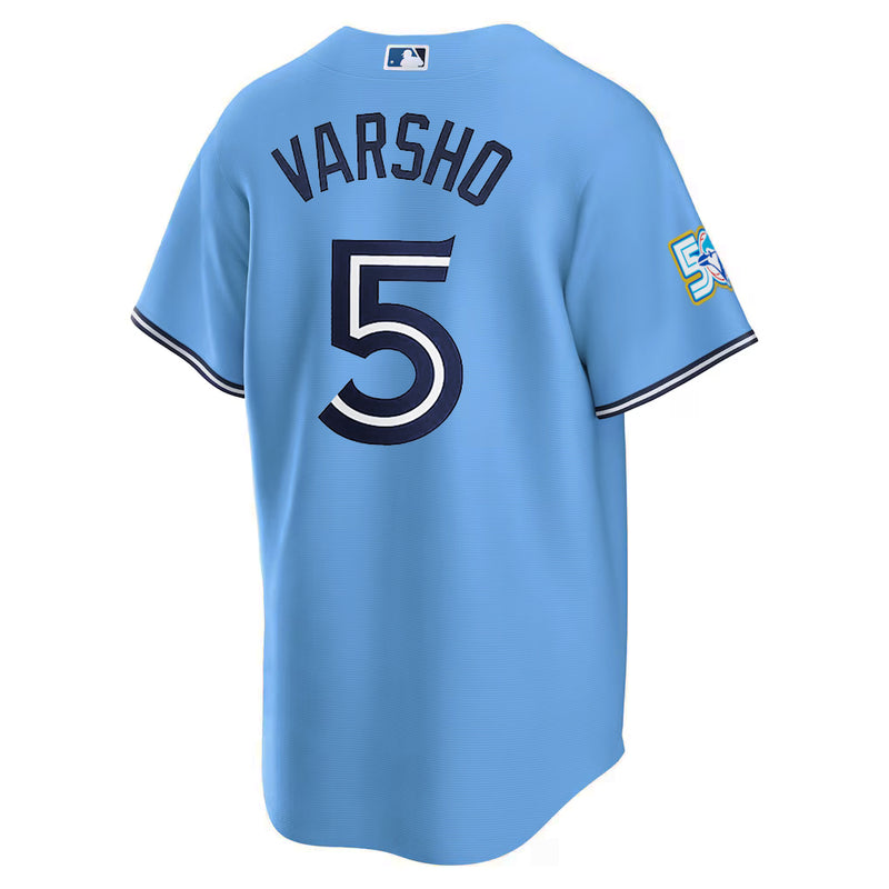 Chargez l'image dans la visionneuse de la galerie, Daulton Varsho 50th Anniversary Toronto Blue Jays MLB Nike Powder Blue Replica Jersey - Sport Army
