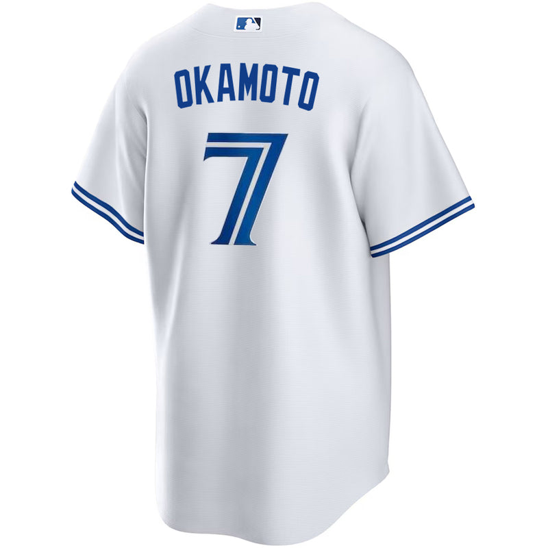 Load image into Gallery viewer, Kazuma Okamoto Toronto Blue Jays MLB Nike White Home Replica Jersey - Sport Army
