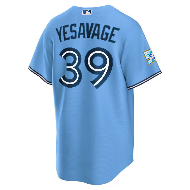 Chargez l'image dans la visionneuse de la galerie, Trey Yesavage 50th Anniversary Toronto Blue Jays MLB Nike Powder Blue Replica Jersey - Sport Army
