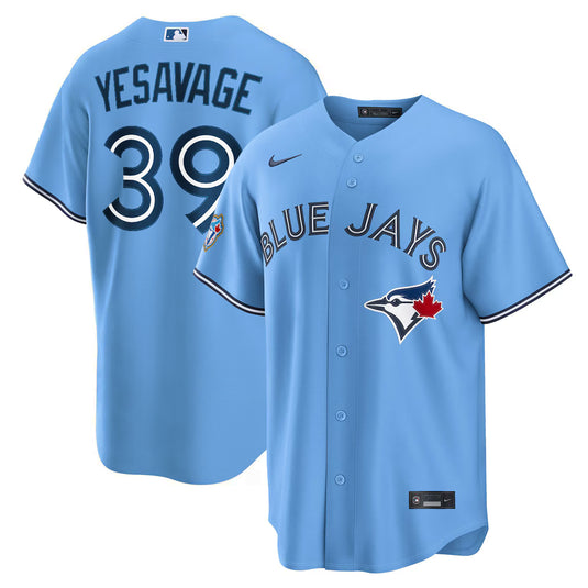 Trey Yesavage 50th Anniversary Toronto Blue Jays MLB Nike Powder Blue Replica Jersey - Sport Army
