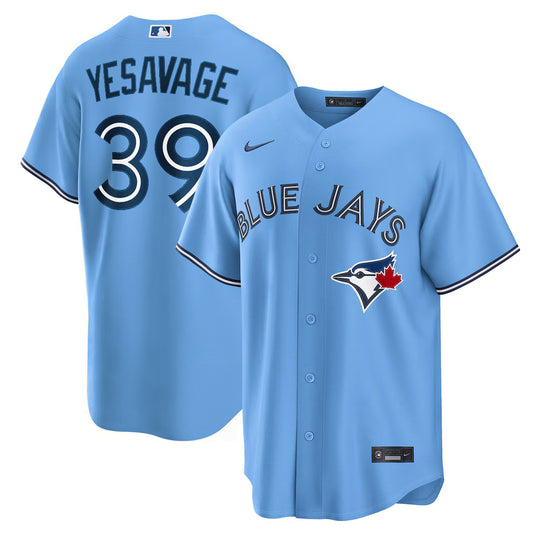 Trey Yesavage Toronto Blue Jays MLB Nike Powder Blue Replica Jersey - Sport Army