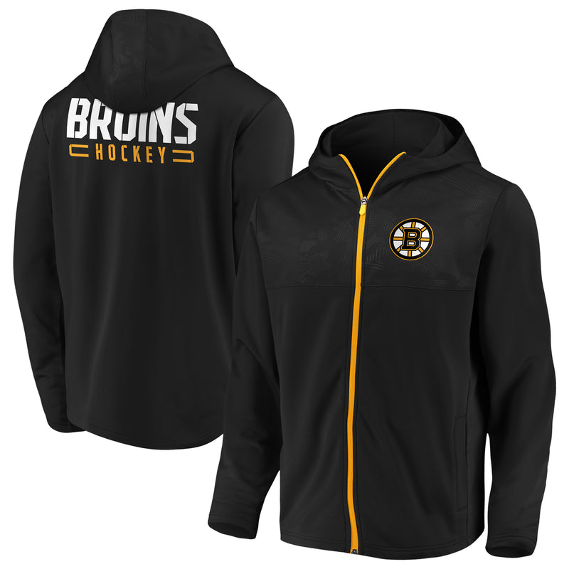 Load image into Gallery viewer, Boston Bruins NHL Defender Mission Primary Full Zip Hoodie
