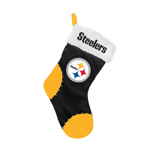 Chaussette en peluche cousue NFL des Steelers de Pittsburgh