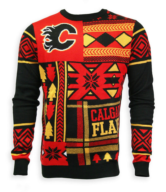Calgary Flames Patchwork Crew Sweater