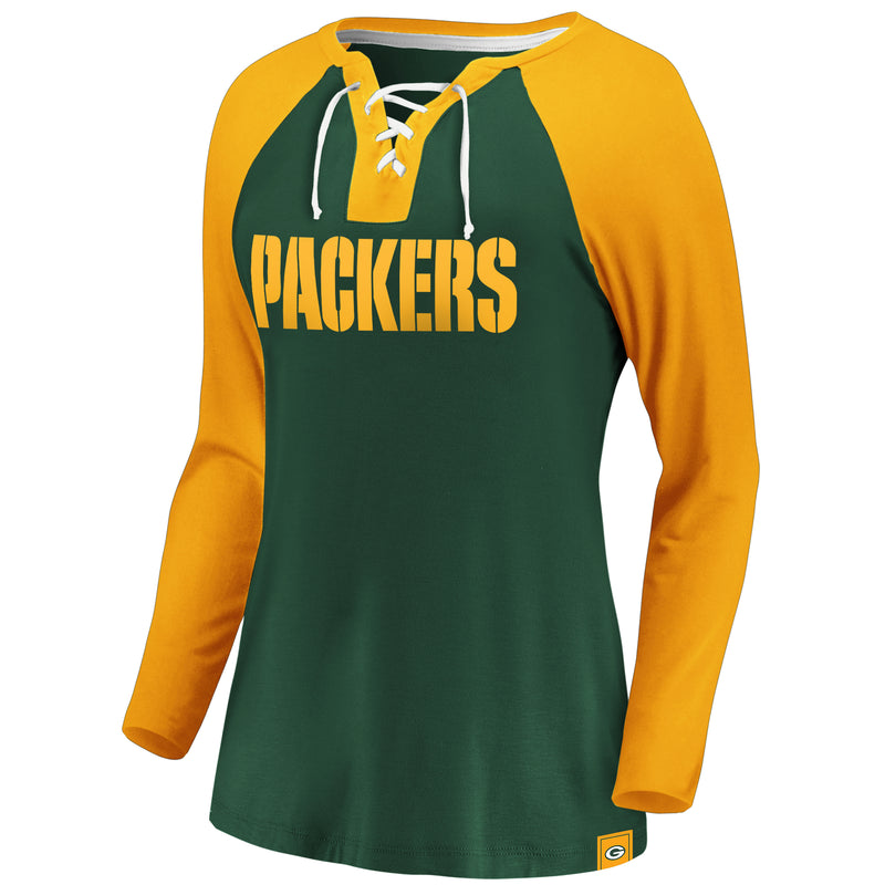 Chargez l&#39;image dans la visionneuse de la galerie, Manches longues à lacets NFL Fanatics Break Out Play des Packers de Green Bay pour femmes
