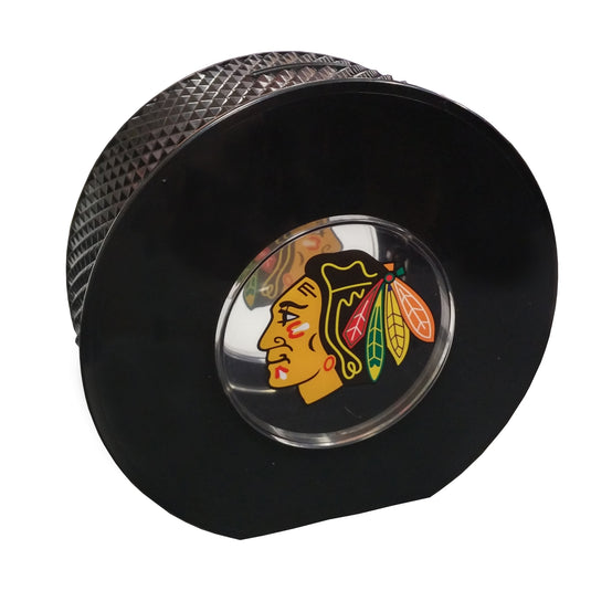 Tirelire transparente Puck des Blackhawks de Chicago