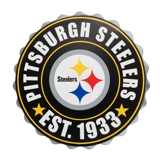 Pittsburgh Steelers Bottle Cap Wall Logo