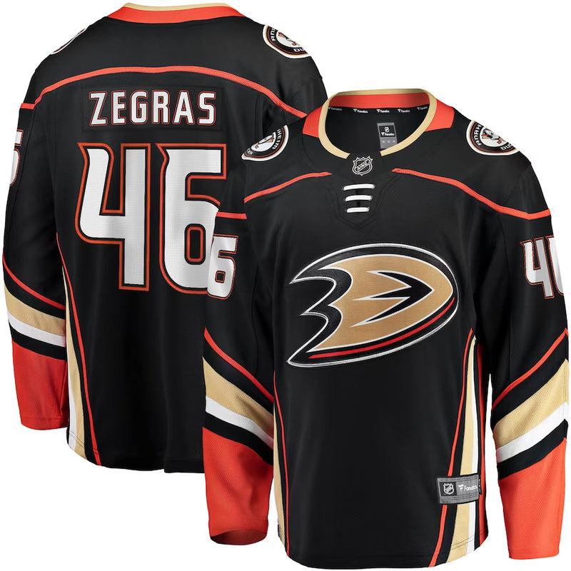 Chargez l&#39;image dans la visionneuse de la galerie, Trevor Zegras Anaheim Ducks NHL Fanatics Breakaway Maillot Domicile
