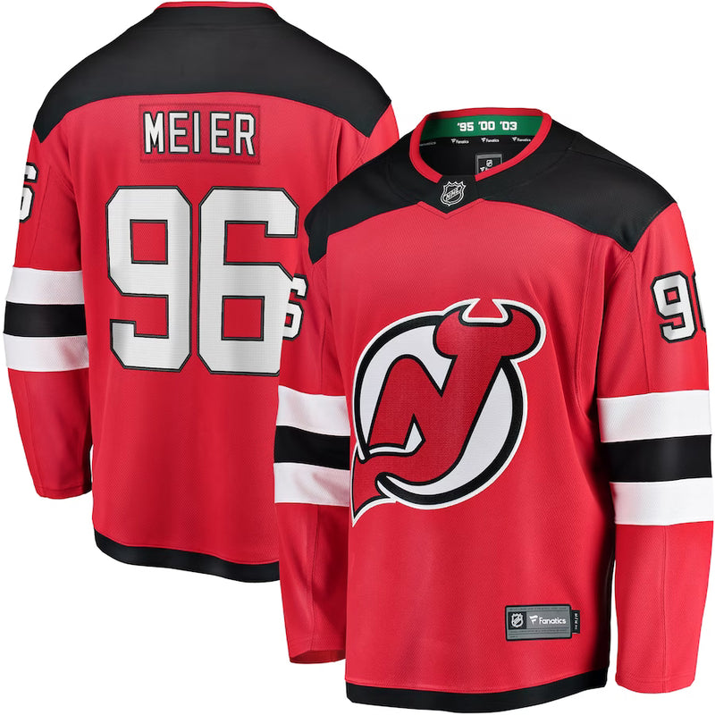 Chargez l&#39;image dans la visionneuse de la galerie, Timo Meier New Jersey Devils NHL Fanatics Breakaway Maillot Domicile
