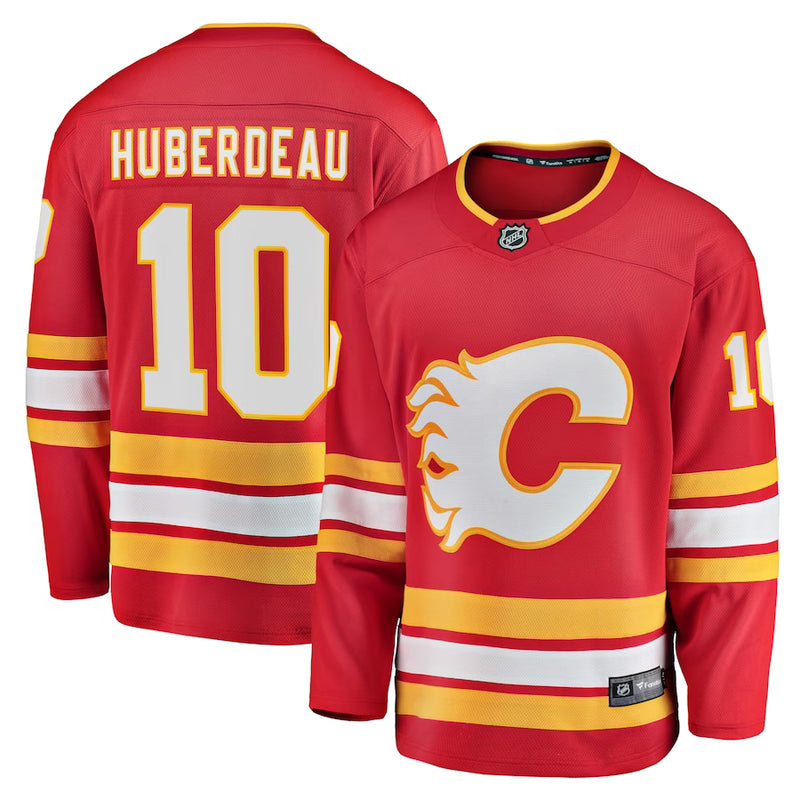 Chargez l&#39;image dans la visionneuse de la galerie, Jonathan Huberdeau Maillot à domicile des fanatiques de la LNH des Flames de Calgary
