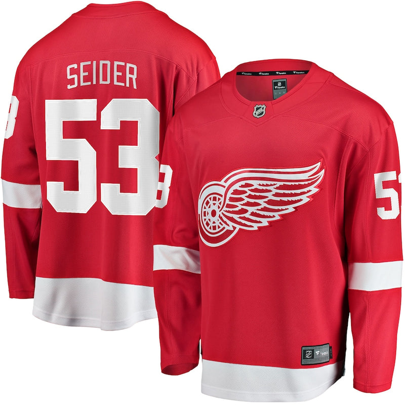 Load image into Gallery viewer, Moritz Seider Detroit Red Wings NHL Fanatics Breakaway Home Jersey
