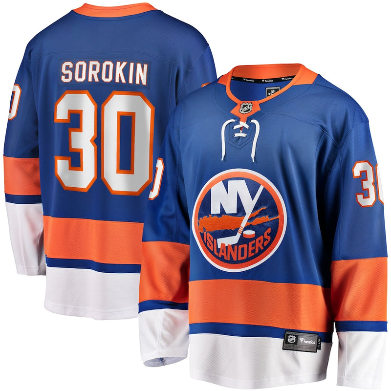 Chargez l&#39;image dans la visionneuse de la galerie, Maillot Domicile Breakaway des Fanatics de la LNH des Islanders de New York Ilya Sorokin
