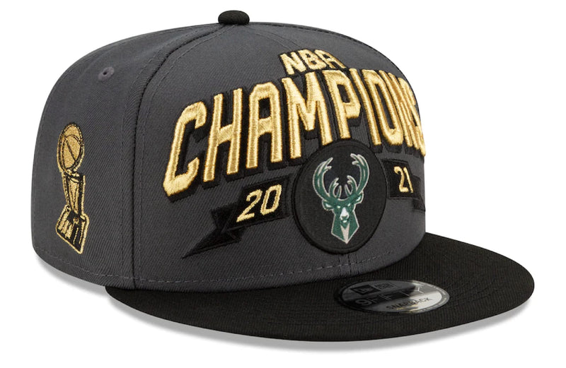 Chargez l&#39;image dans la visionneuse de la galerie, Casquette 9FIFTY du vestiaire des champions de la finale NBA des Milwaukee Bucks 2021
