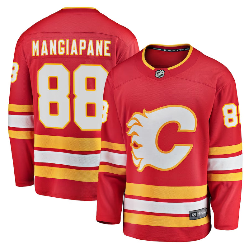 Chargez l&#39;image dans la visionneuse de la galerie, Andrew Mangiapane Maillot à domicile des fanatiques de la LNH des Flames de Calgary
