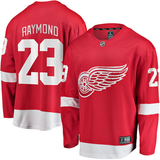Lucas Raymond Detroit Red Wings NHL Fanatics Breakaway Home Jersey