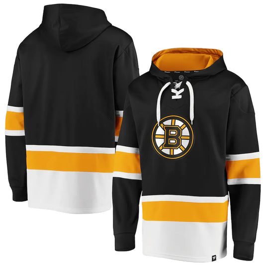 Boston Bruins NHL Dasher Iconic Power Play Lace-Up Hoodie