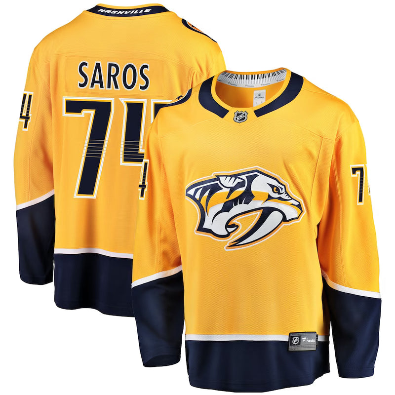 Chargez l&#39;image dans la visionneuse de la galerie, Maillot Domicile Breakaway des Fanatics de la LNH des Predators de Nashville de Juuse Saros
