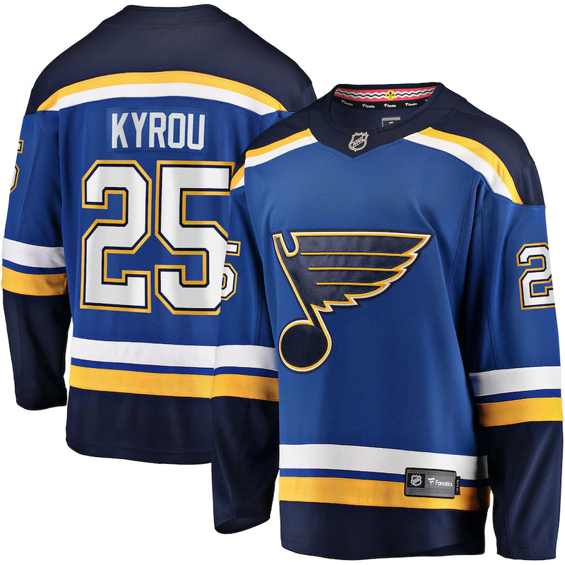 Chargez l&#39;image dans la visionneuse de la galerie, Jordan Kyrou St. Louis Blues NHL Fanatics Breakaway Maillot Domicile
