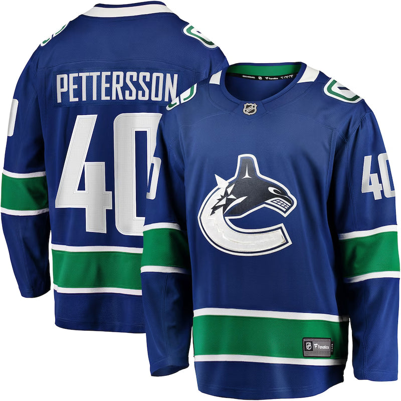 Chargez l&#39;image dans la visionneuse de la galerie, Elias Pettersson Vancouver Canucks NHL Fanatics Breakaway Maillot Domicile
