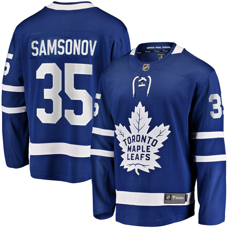 Load image into Gallery viewer, Ilya Samsonov Toronto Maple Leafs NHL Fanatics Breakaway Home Jersey
