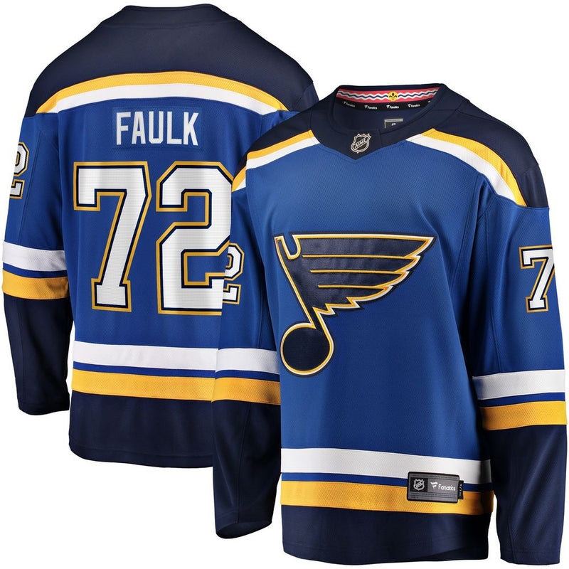 Chargez l&#39;image dans la visionneuse de la galerie, Justin Faulk St. Louis Blues NHL Fanatics Breakaway Maillot Domicile
