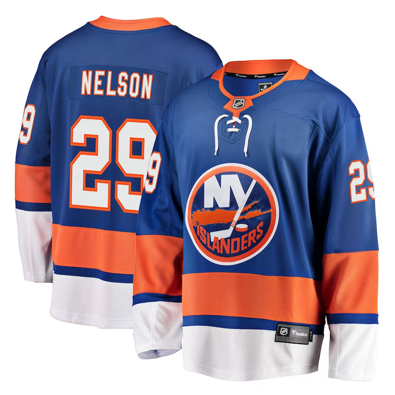 Chargez l&#39;image dans la visionneuse de la galerie, Maillot à domicile des fanatiques de la LNH des Islanders de New York Brock Nelson
