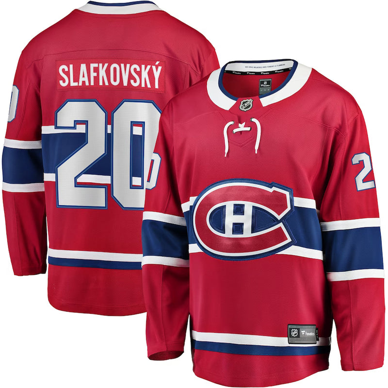Chargez l&#39;image dans la visionneuse de la galerie, Juraj Slafkovsky Canadiens de Montréal NHL Fanatics Breakaway Maillot Domicile
