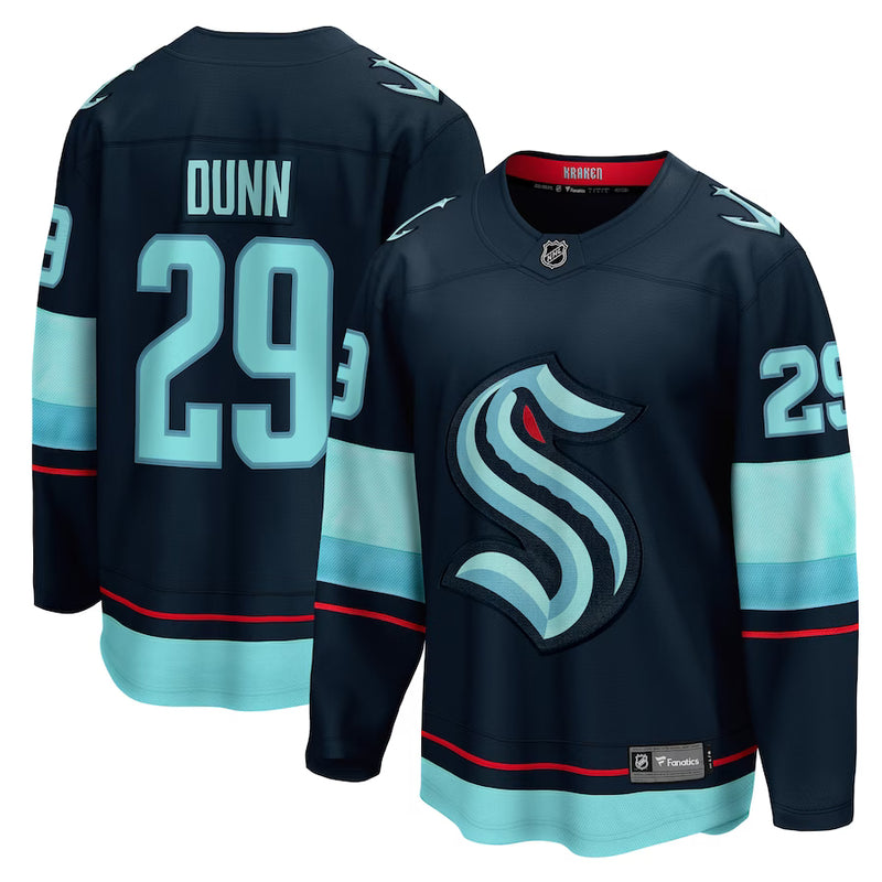 Chargez l&#39;image dans la visionneuse de la galerie, Vince Dunn Seattle Kraken NHL Fanatics Breakaway Maillot Domicile
