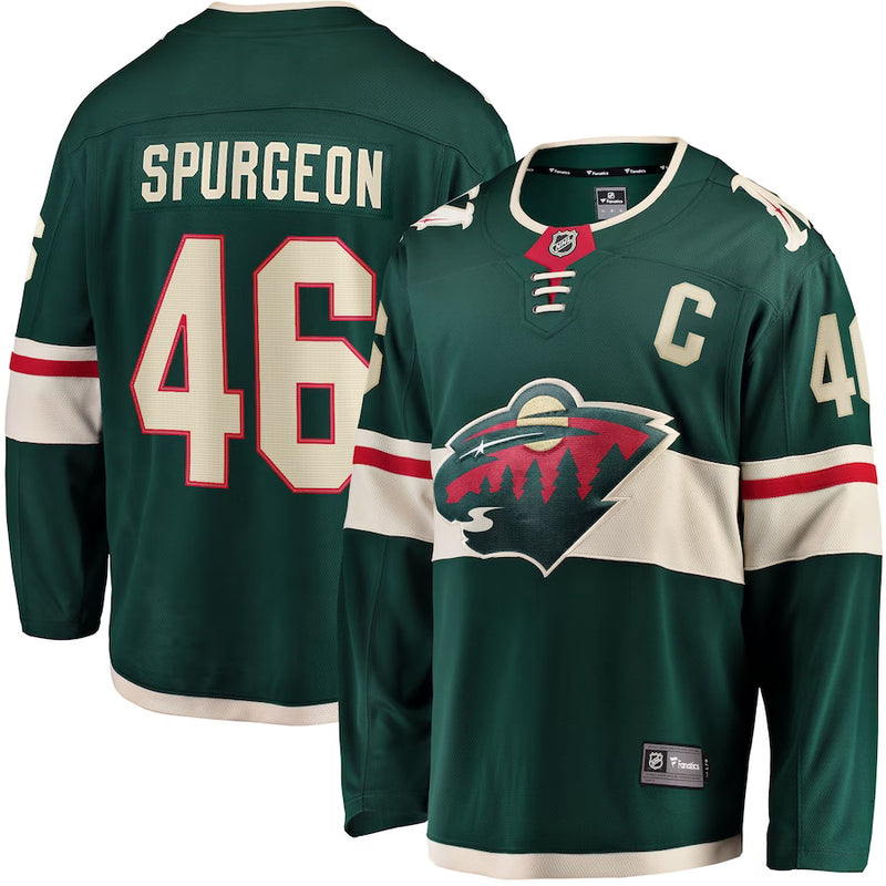 Chargez l&#39;image dans la visionneuse de la galerie, Jared Spurgeon Minnesota Wild NHL Fanatics Breakaway Maillot Domicile
