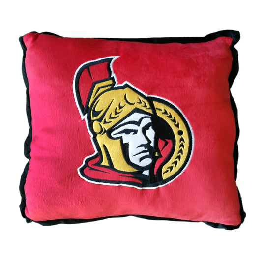 Coussin à bordure contrastée des Sénateurs d'Ottawa