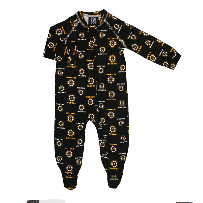 Infant Boston Bruins NHL Raglan Zip Up Coverall