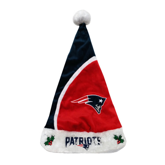 Bonnet de Père Noël à blocs de couleurs des Patriots de la Nouvelle-Angleterre