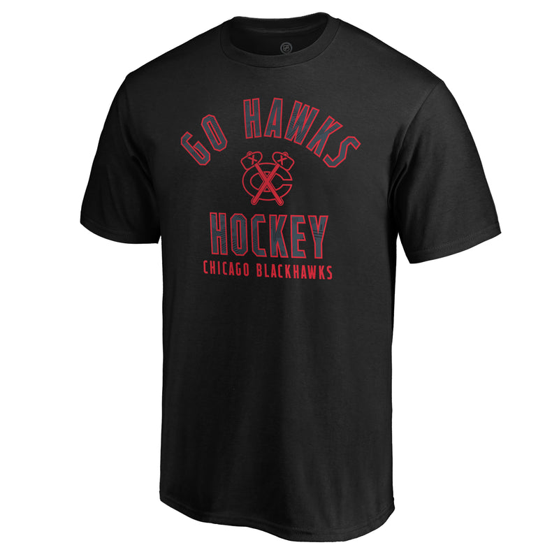 Chargez l&#39;image dans la visionneuse de la galerie, T-shirt avec logo Arc des Blackhawks de Chicago de la LNH
