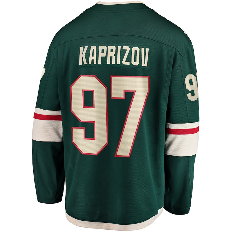 Chargez l&#39;image dans la visionneuse de la galerie, Kirill Kaprizov Minnesota Wild NHL Fanatics Breakaway Maillot Domicile
