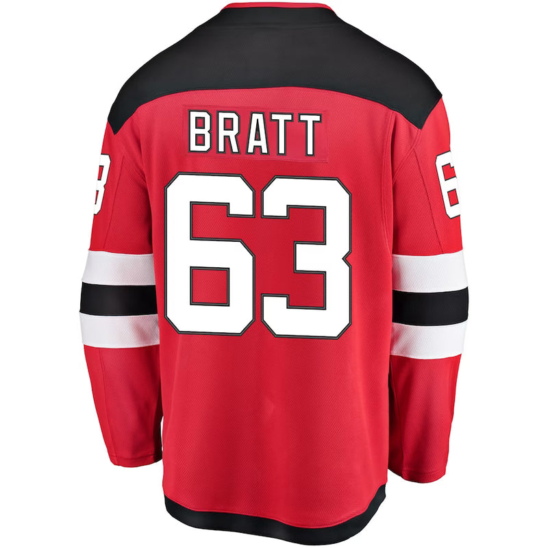 Chargez l&#39;image dans la visionneuse de la galerie, Jesper Bratt New Jersey Devils NHL Fanatics Breakaway Maillot Domicile
