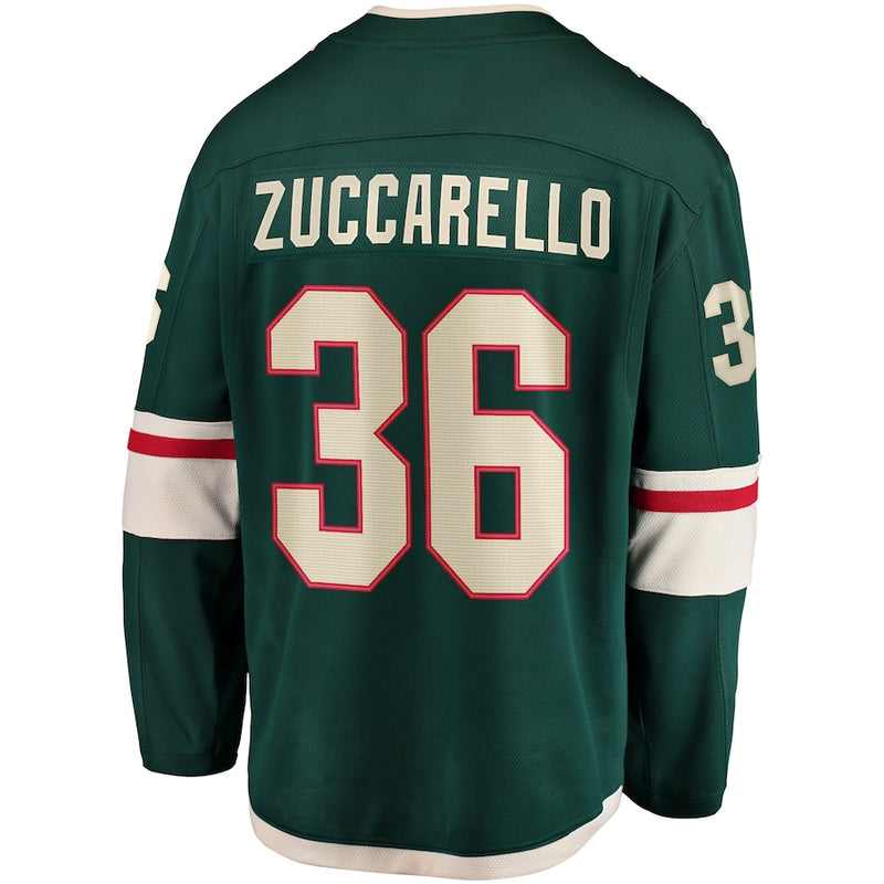 Chargez l&#39;image dans la visionneuse de la galerie, Maillot Domicile Breakaway des Fanatics de la LNH Minnesota Wild de Mats Zuccarello
