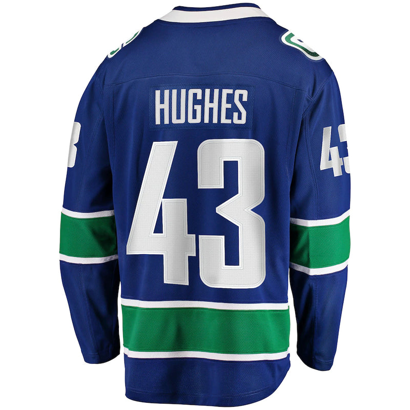 Chargez l&#39;image dans la visionneuse de la galerie, Maillot Domicile Breakaway des Fanatics de la LNH des Canucks de Vancouver de Quinn Hughes
