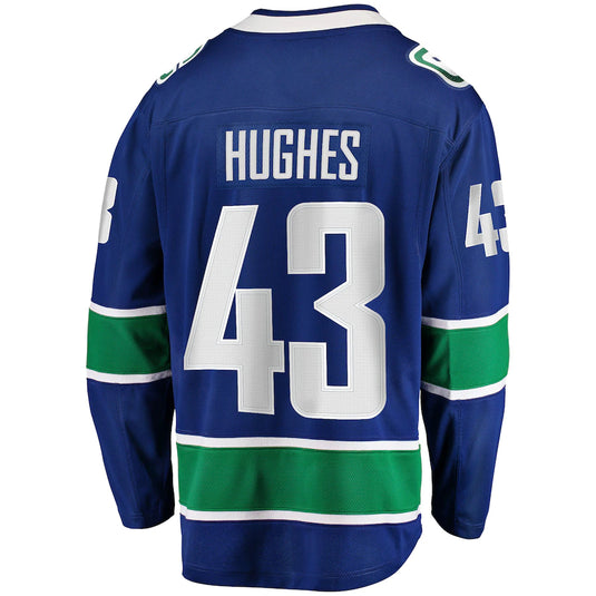 Quinn Hughes Vancouver Canucks NHL Fanatics Breakaway Home Jersey