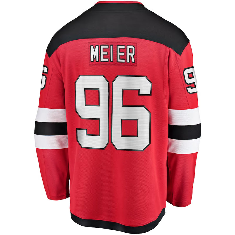 Chargez l&#39;image dans la visionneuse de la galerie, Timo Meier New Jersey Devils NHL Fanatics Breakaway Maillot Domicile
