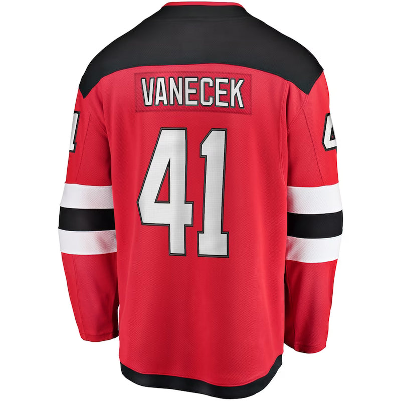 Chargez l&#39;image dans la visionneuse de la galerie, Vitek Vanecek New Jersey Devils NHL Fanatics Breakaway Maillot Domicile
